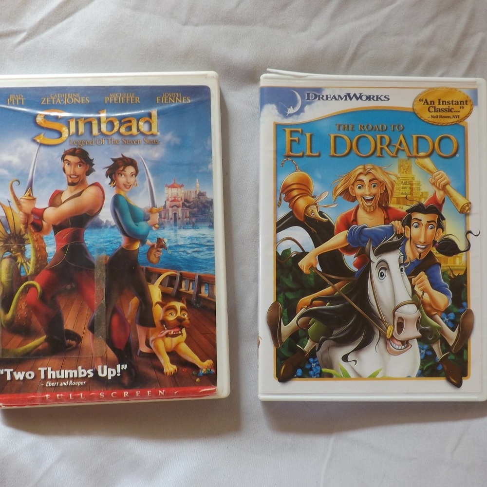 The Road to El Dorado and Sinbad DVD movies